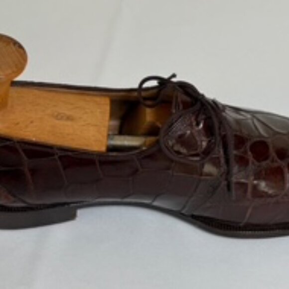 Mauri men’s dress shoes, handmade from genuine alligator leather size Mens 9.5 - Picture 11 of 13